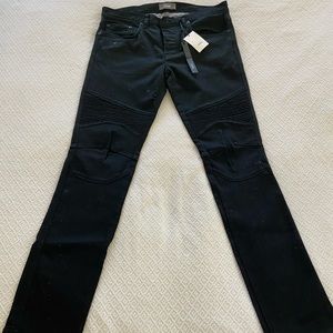 NWT mens Vince black jeans with stitching details